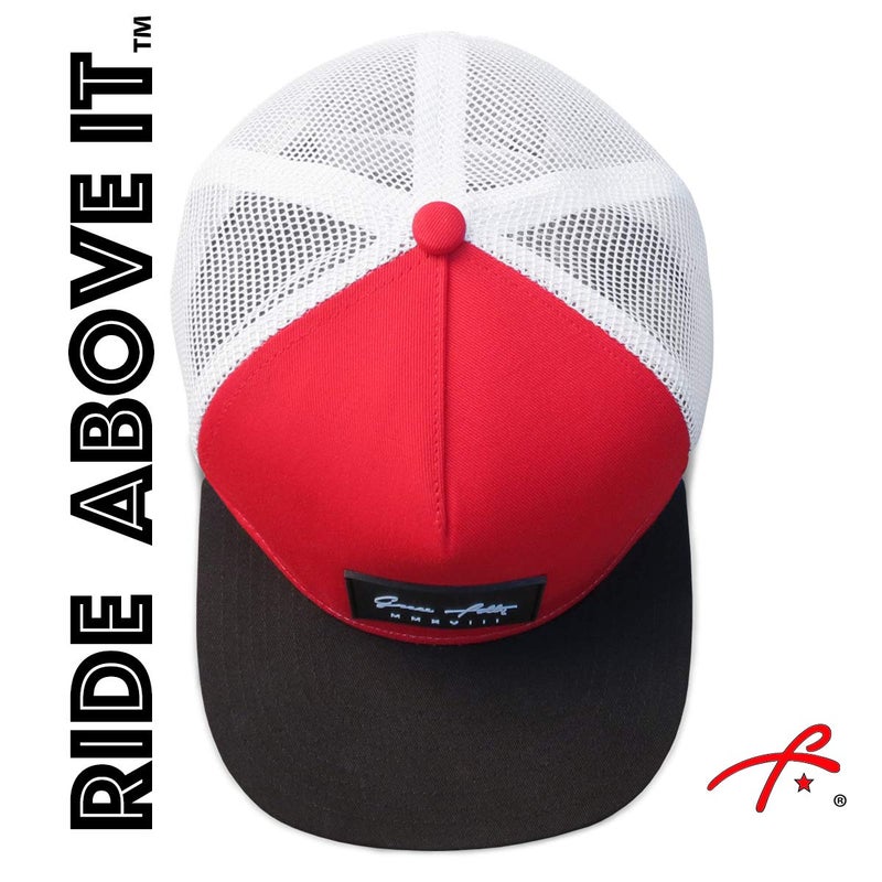 Grace Folly Trucker Hat for Men & Women. Snapback Mesh Caps (US, Alpha, One Size, One Size, Red & Black) - Image 4